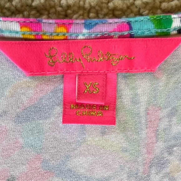 Lilly Pulitzer Vibrant Blue and Pink Maxi Dress LIKE NEW! - Picture 3 of 7